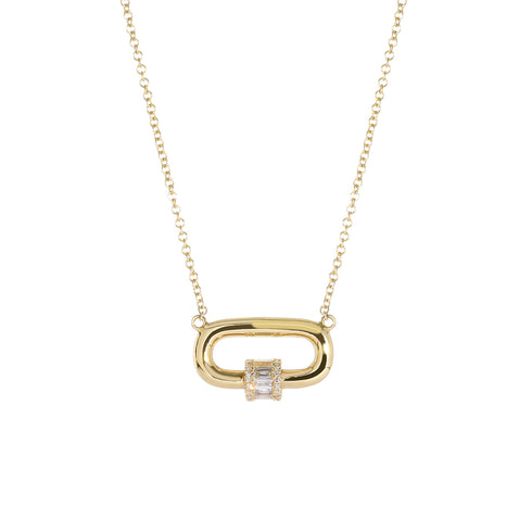 Link Diamond Pendant With Spinner - 1